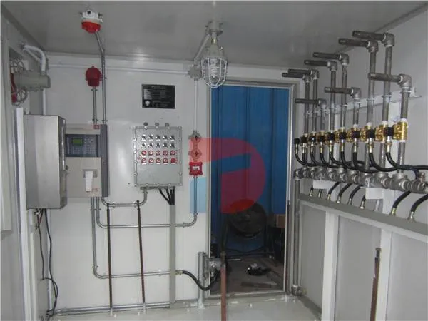 Solenoid Value Control Cabinet and Pipe Support