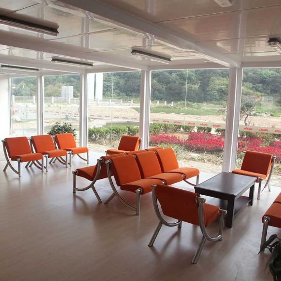 Casa de contenedores de paquete plano de oficina modular portátil - FPCH003