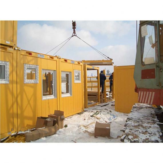 Proyecto de casa de contenedores de paquete plano de aislamiento de PU en Rusia - FPCH011