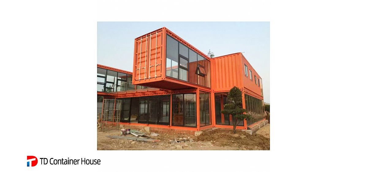 Twostory container house in Pakistan