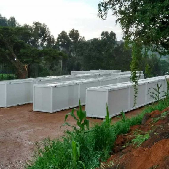 Flat pack container house used for refugee in Kenya - FPCH002