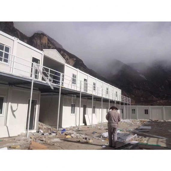 Flat pack container house with corridor in Nepal - FPCH017