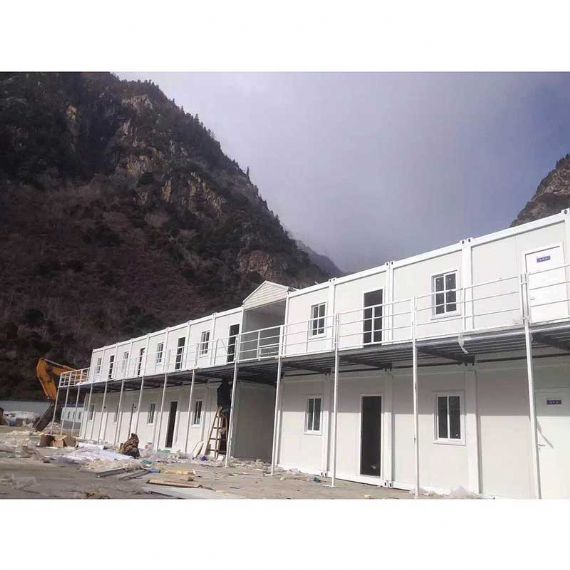 Flat pack container house with corridor in Nepal - FPCH017