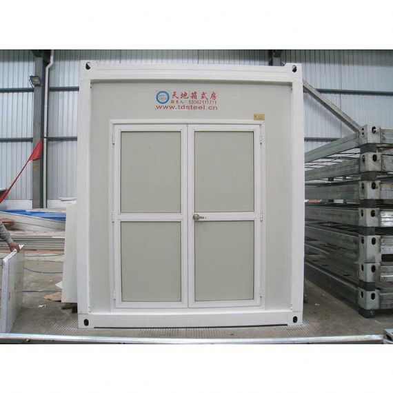 Moveable container house with double steel door - FPCH024