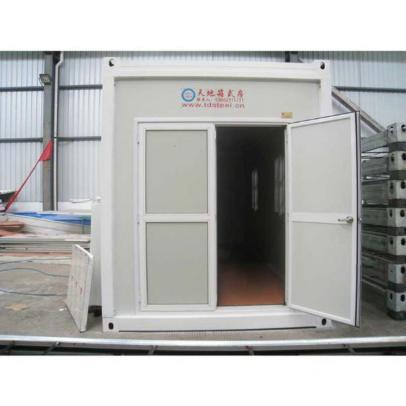 Moveable container house with double steel door - FPCH024