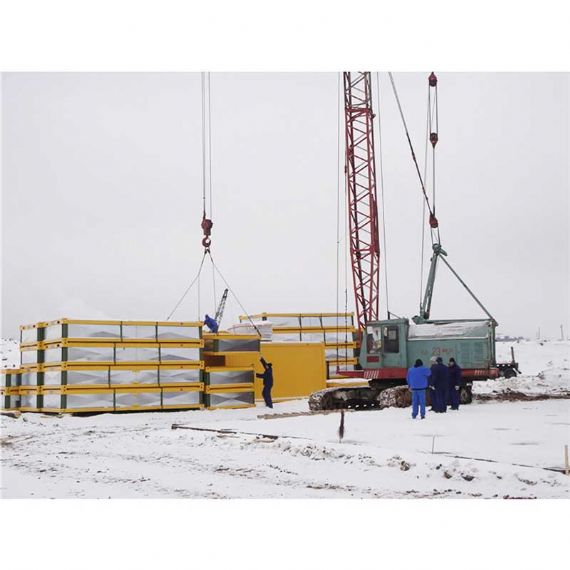 Projet de maison de conteneurs à emballage plat d'isolation PU en Russie - FPCH011