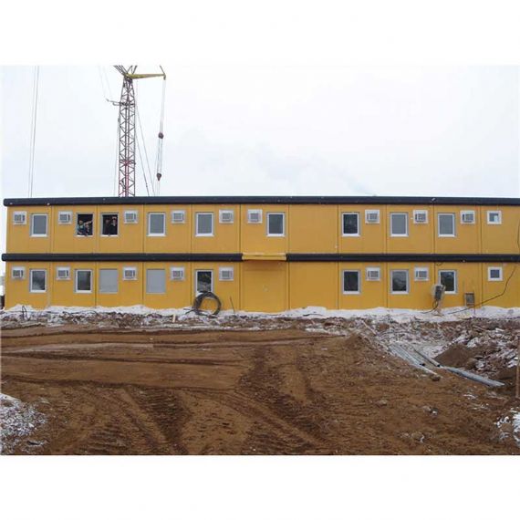 Projet de maison de conteneurs à emballage plat d'isolation PU en Russie - FPCH011